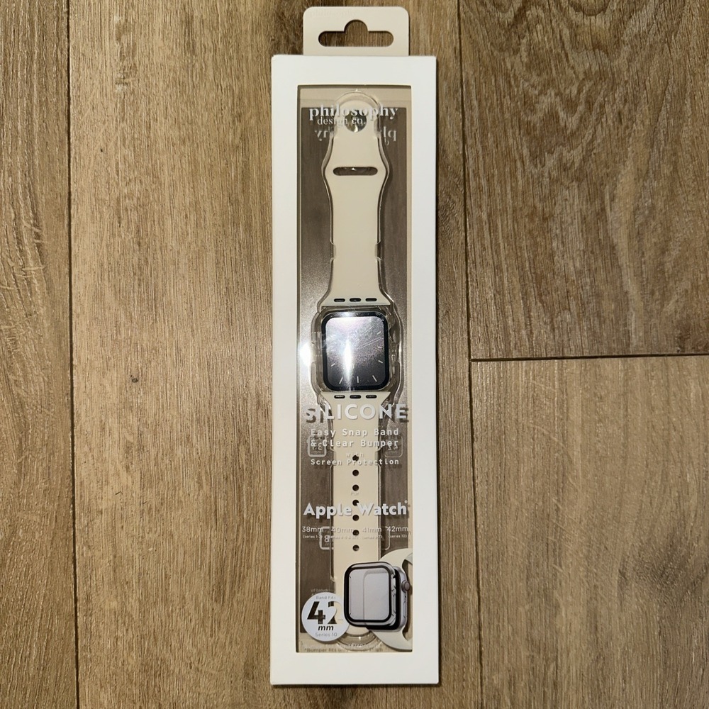 Silicone Watch Band + Clear‎ Bumper For Apple Watch
